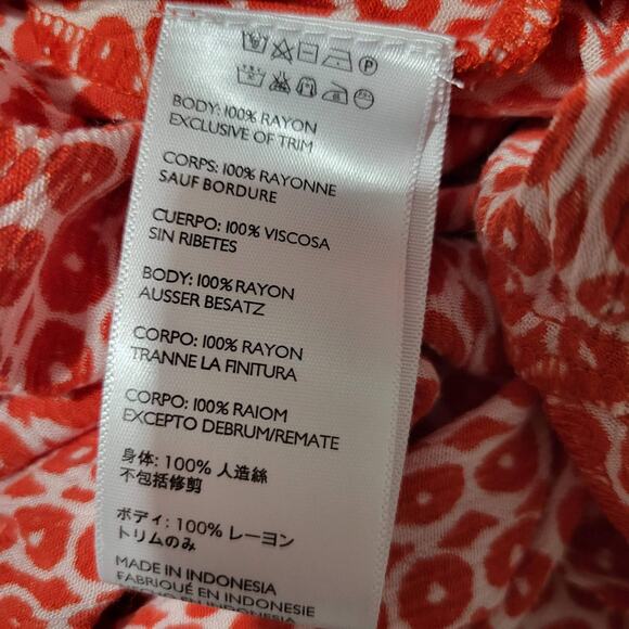 Cleobella Evangeline Wrap Skirt Red Print Maxi Anthropologie White Ruffle Medium - Picture 11 of 15